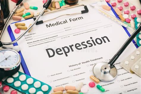 Medical Form Diagnosis Depression Stock Photo Image Of Medical Note