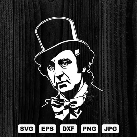 Willy Wonka Svg Cutting Files Actor Digital Clip Art Gene Inspire