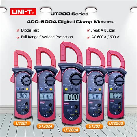 Aliexpress.com : Buy UNI T UT200 series 400 600A Digital Clamp Meters ...