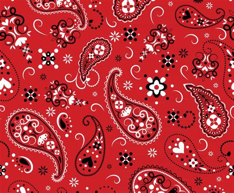 Red Paisley Seamless Pattern