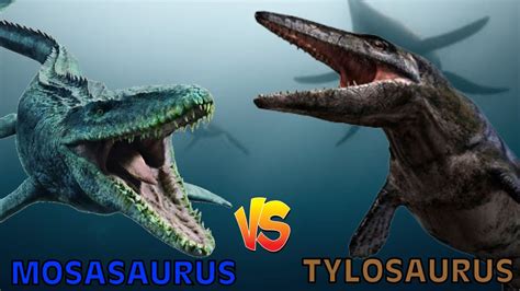 Mosasaurus Vs Tylosaurus Dinosaur Deathmatch Fight S1e14 Youtube