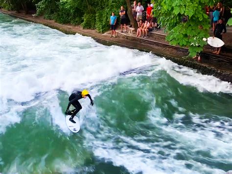 Surfing Munich Germany Eisbach River Wave Dr Steven A Martin