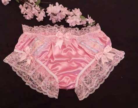 Baby Pink Bikini Panties Frilly Sissy Knickers Slippery Etsy