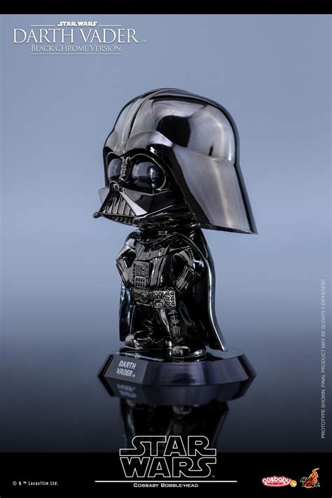 New Darth Vader Black Chrome Version Cosbaby Bobble Head Toy From Hot Toys Revealed