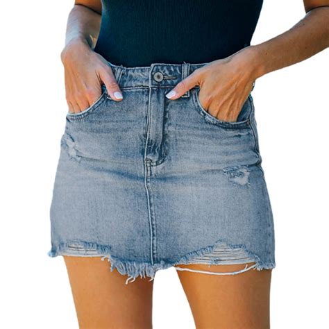 Lokdsa Clearance Skorts For Woman Sexy Denim Waist Casual Jean Skirt