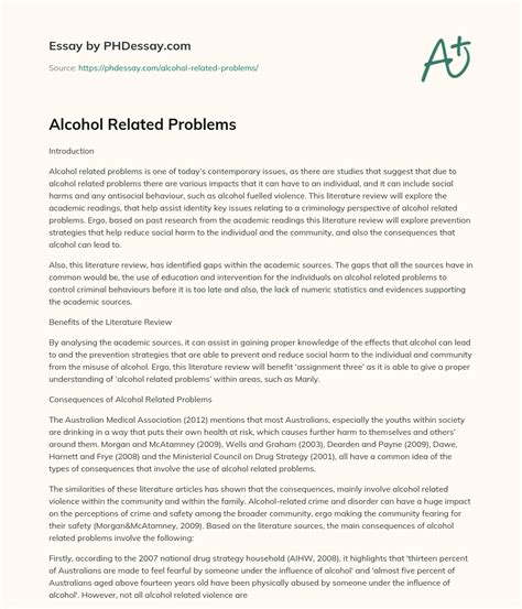 ﻿alcohol Related Problems