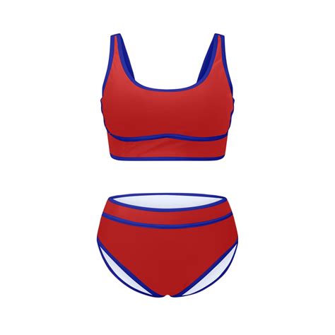 Hontri High Waist Sporty Bikini Set For Women Sexy Two Piece Summer Swimwear Pool Beach