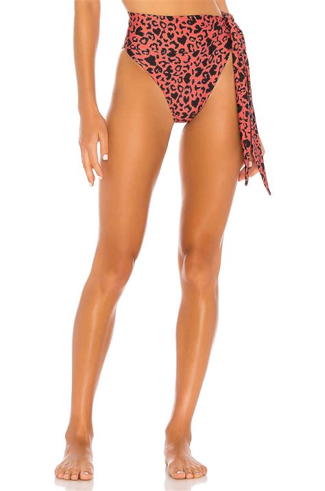 BEACH RIOT Claire Bikini Bottom In Love Red REVOLVE