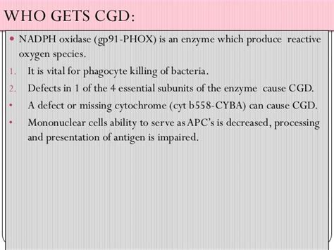 Chronic Granulomatous Diseasecgd