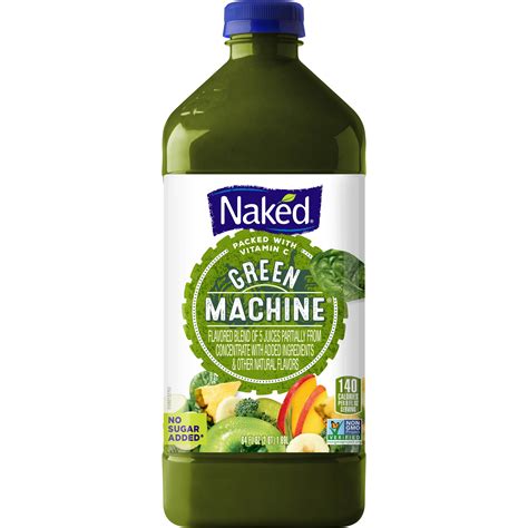 Naked Real Smoothies No Sugar Added Non Gmo Green Machine Fruit Juice Fl Oz Bottle