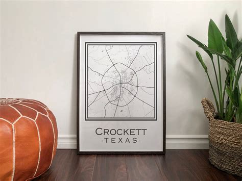 Crockett Texas Map digital Download - Etsy