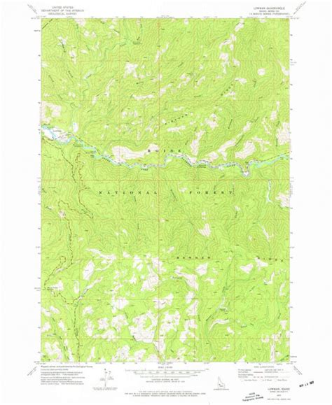 1972 Lowman Id Idaho Usgs Topographic Map Historic Pictoric
