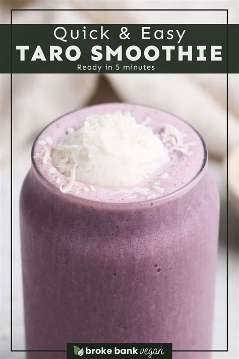 Easy Taro Smoothie Ready In 5 Minutes