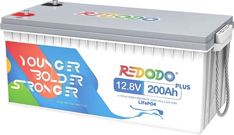 Redodo 12v 200ah Plus Batteria Al Litio Lifepo4 Uscita Massima 2560w