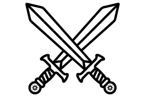 Premium Vector Crossed Swords Icon Combat With Melee Weapons