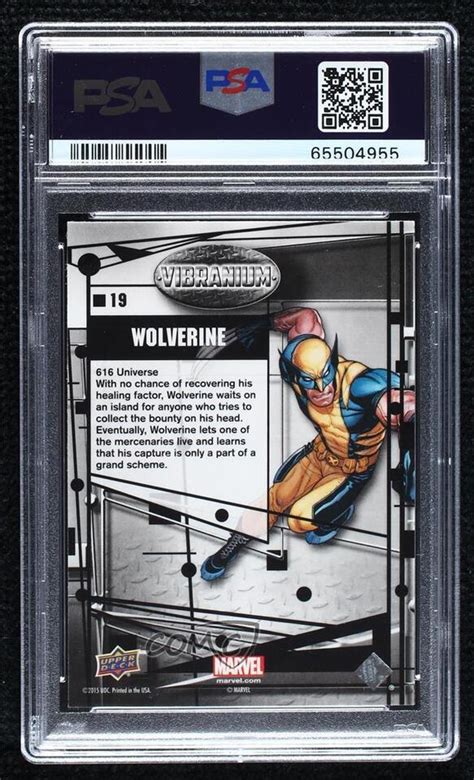 Upper Deck Marvel Vibranium Raw Vibranium Wolverine Psa Gem