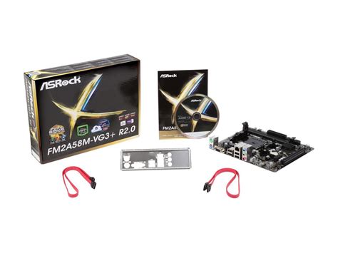 ASRock FM2A58M-VG3+ R2.0 FM2+ 95W / FM2 100W Micro ATX AMD Motherboard ...