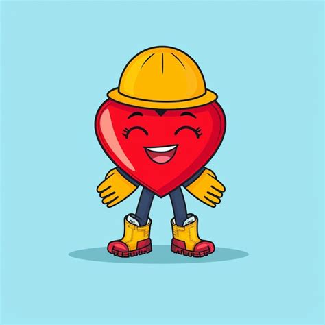 A Cartoon Character With A Heart On His Helmet Premium Ai Generated Image