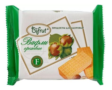 Bifrut Вафли ореховые, вафли, на фруктозе, 60 г, 1 шт. купить по цене ...