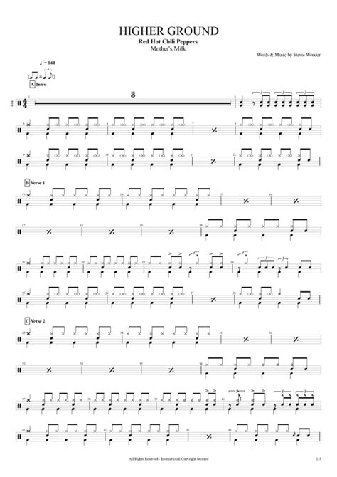 Higher Ground Tab By Red Hot Chili Peppers Guitar Pro Full Score Mysongbook