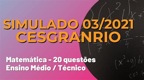 Questoes De Matematica Cesgranrio Braincp