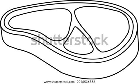 Meat Outline Vector Art Illustration Stock Vector Royalty Free