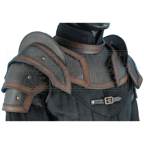 Shoulder Armour With Neck Guard Mci 2740 By Medieval Armour Leather