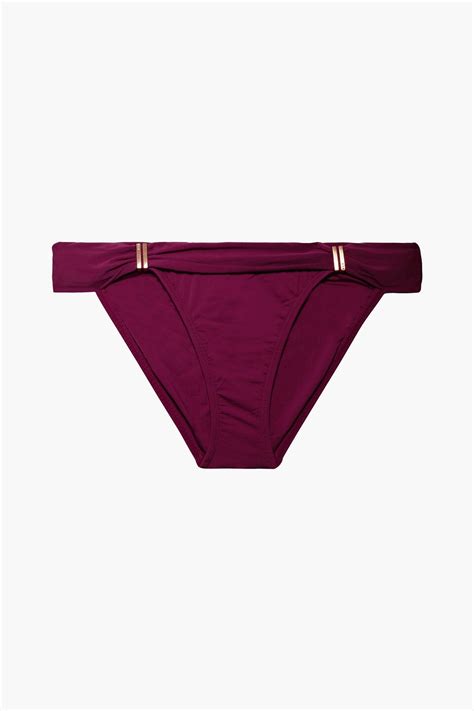 Buy Vix Paula Hermanny Vix Paula Hermanny Woman Bia Tube Low Rise Bikini Briefs Burgundy Size At