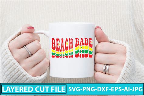 Beach Babe Retro Svg Graphic By Designmedia · Creative Fabrica