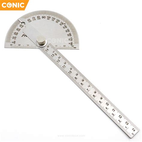 0-180 Degree Angle Ruler 90X150mm Angle Finder Goniometer Stainless ...