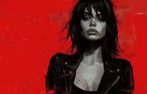 Обои red women brunette Illustration AI Art на телефон и рабочий стол раздел ии арт