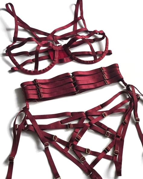 Sexy Garter Belt Open Lingerie Set Sexy Lingerie Strappy Etsy Uk