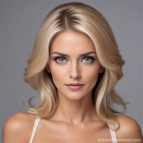 Blonde Tv Presenter In Modern Studio Stable Diffusion Online