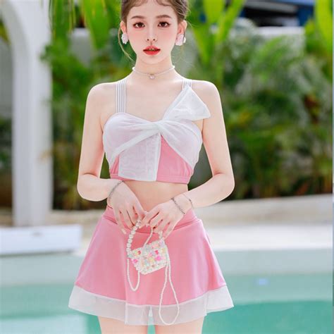 Summer New Swimwear Swimsuit Korean Conservative Two Piece Bikini Conservative Slimming