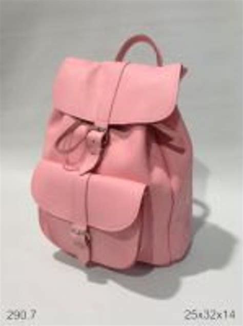 New Pink Leather Backpack Real Leather Colorful By Madammeshushu