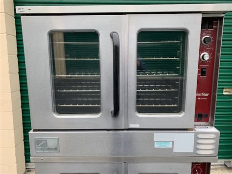 Used Southbend Stainless Gas Double Stack Full Size Convection Oven & 10 Racks