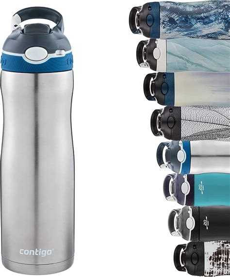 Contigo Ashland Chill Autospout Water Bottle With Flip Straw Stainless