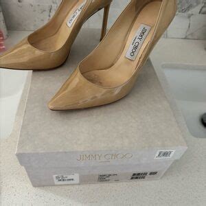 Jimmy Choo Shoes Jimmy Choo Patent Leather Nude Color Romy Pumps Poshmark