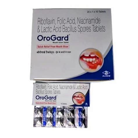 orogard mouth ulcer tablet  rs box orasore mouth ulcer tablet