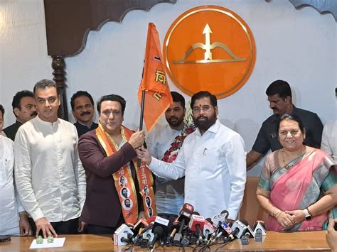 Hero No 1 Govinda Joins Shiv Sena In Presence Of Eknath Shinde Likely To Contest From Mumbai