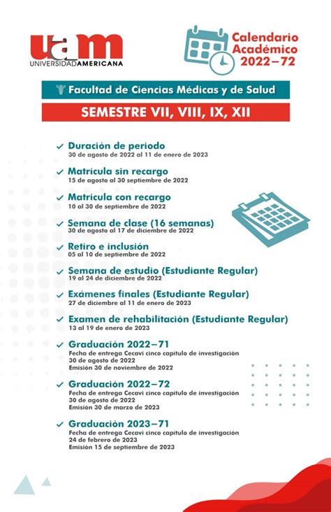 Calendarios Medicina 02 Uam Universidad Americana