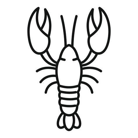 Organic lobster icon, outline style 14668888 Vector Art at Vecteezy