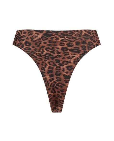 Leopard Print High Waist Bikini Bottoms Ark Swimwear