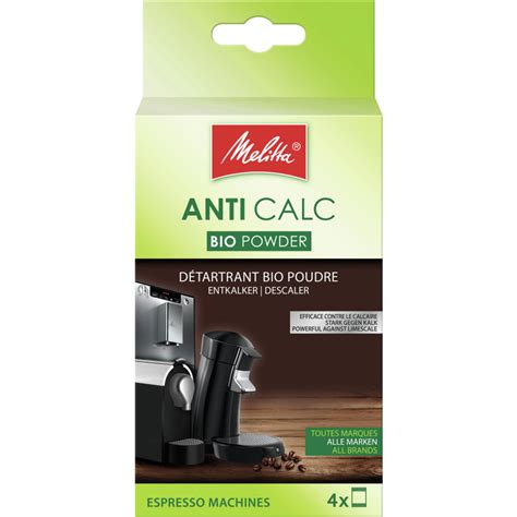 Melitta® ANTI CALC Bio Pulver für Kaffeevollautomaten, 1 Packung = 4 x ...