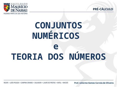 PPT CONJUNTOS NUMÉRICOS e TEORIA DOS NÚMEROS PDFSLIDE NET