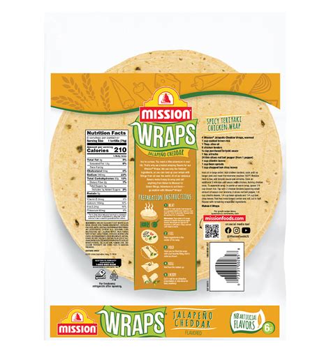 Jalapeño Cheddar Wraps Mission Foods