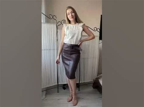 Ещё одна шикарная юбка из кожзама с Алиэкспресс. Обзор и примерка ...
