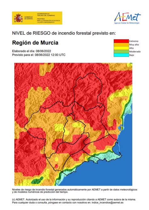 El Nivel De Riesgo De Incendio Forestal Previsto Para Este Miércoles Es