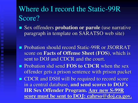 Ppt The Static R Saratso State Authorized Risk Assessment Tool For Sex Offenders