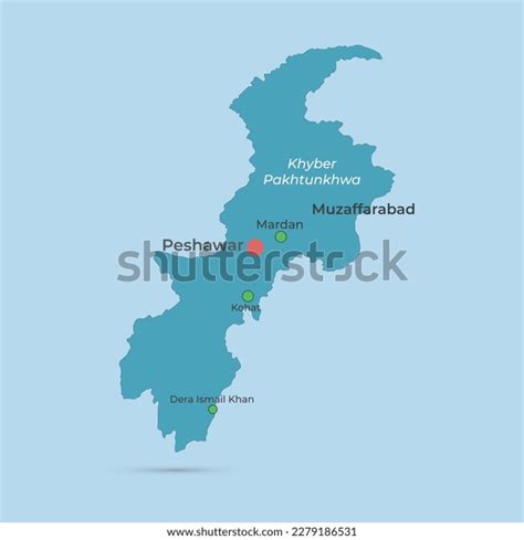 Khyber Pakhtunkhwa Map Pakistan City Name Stock Vector (Royalty Free) 2279186531 | Shutterstock